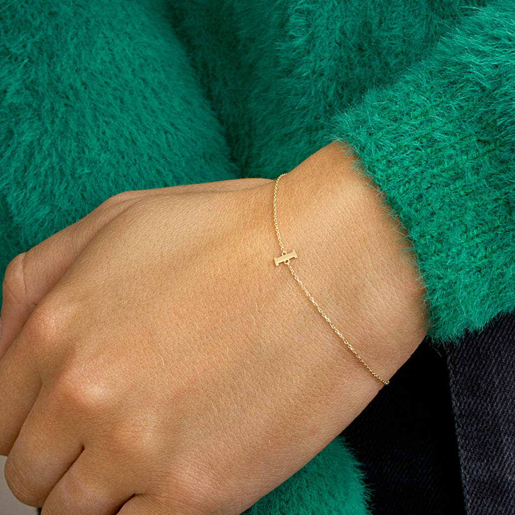Armband letter 16.5 - 17.5 - 18.5 cm