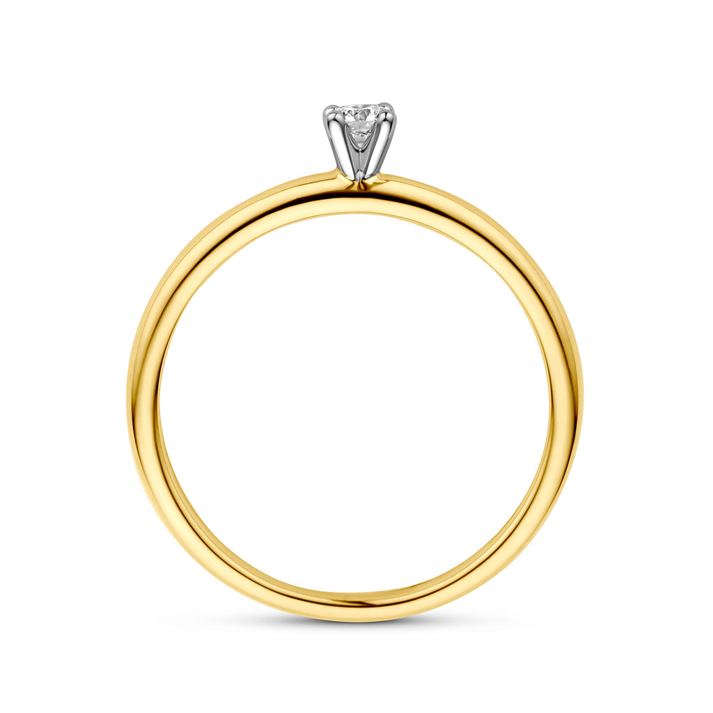 Ring diamant 0.09ct h si