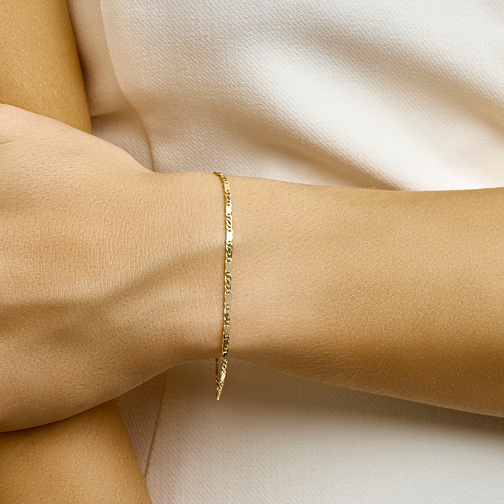 Armband valkenoog met tussenstuk 2.1 mm