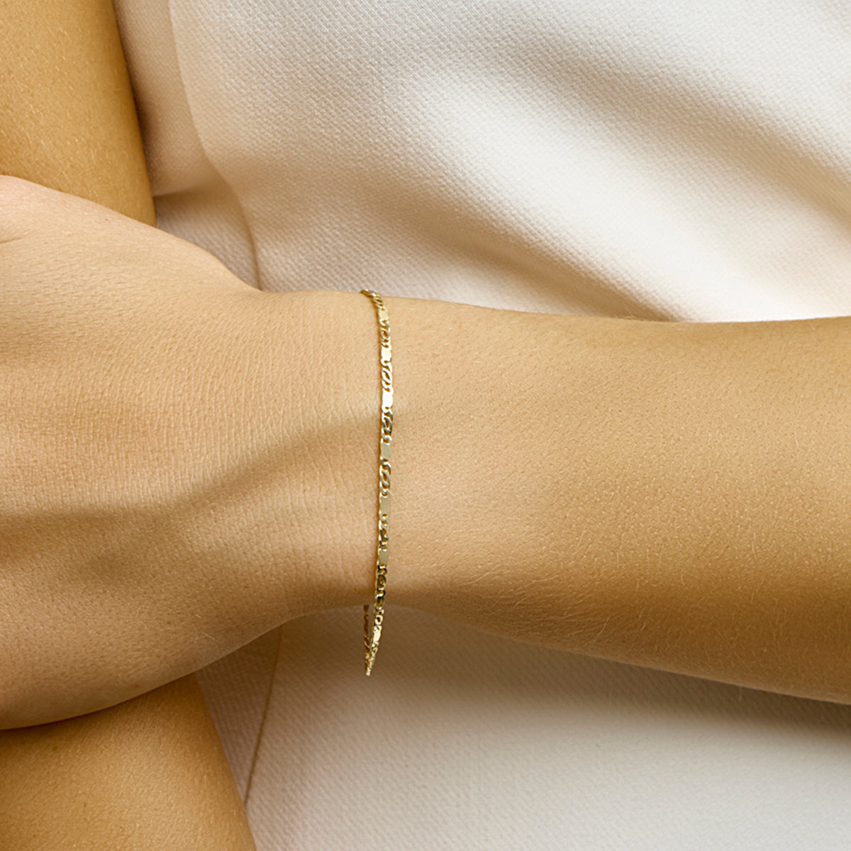 Armband valkenoog met tussenstuk 2.1 mm