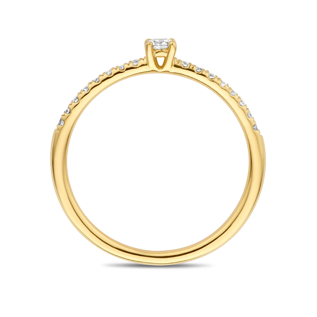 Aanzoeksring diamant 0.25ct h si