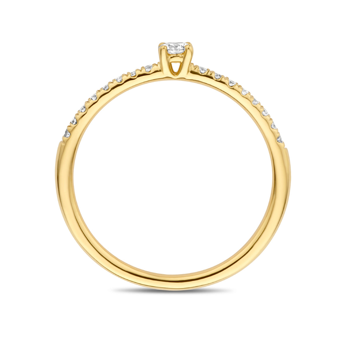 Aanzoeksring diamant 0.25ct h si