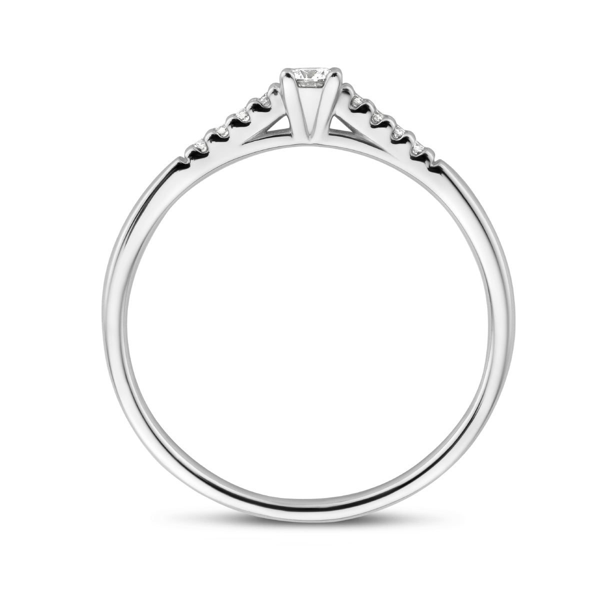 ring diamant 0.10ct h si