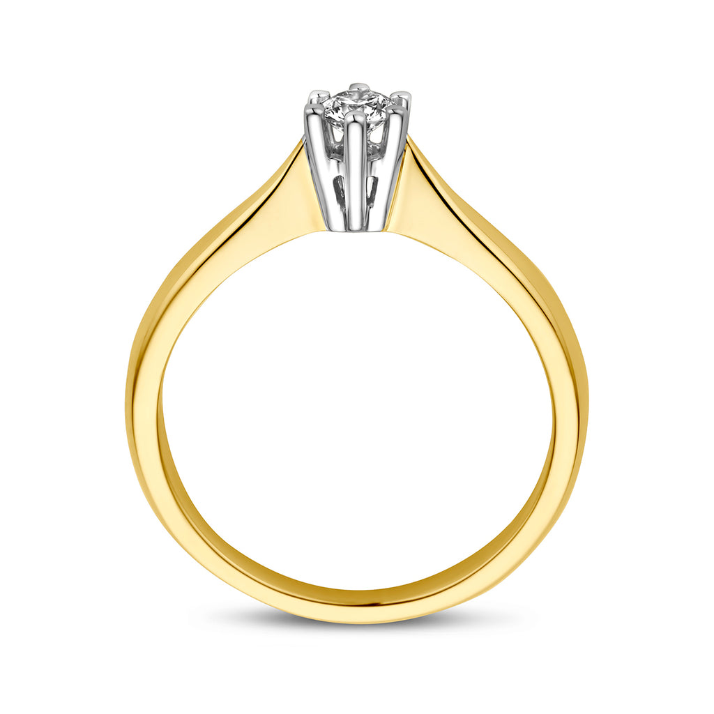 Ring diamant 0.15ct h si