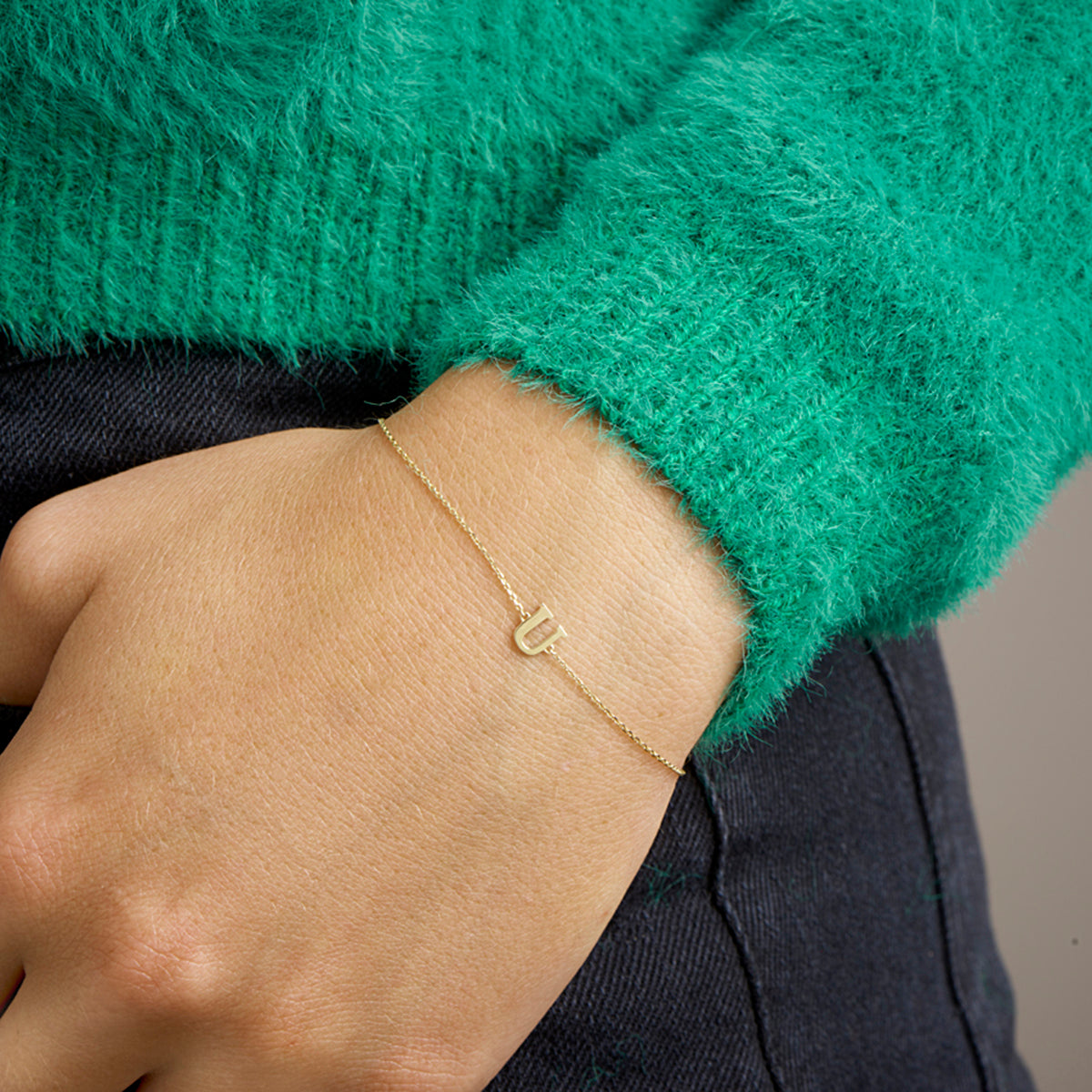 Armband letter 16.5 - 17.5 - 18.5 cm