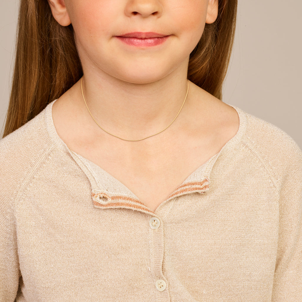 Collier ankerschakel - 0.8mm - 38cm - geelgoud - 4016354