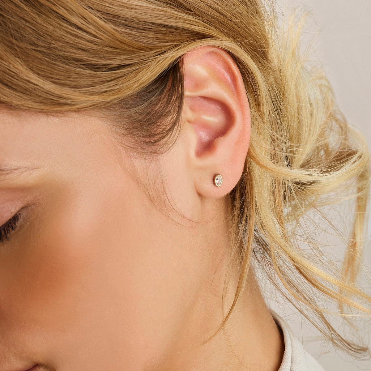 Oorknoppen zirkonia 6 mm