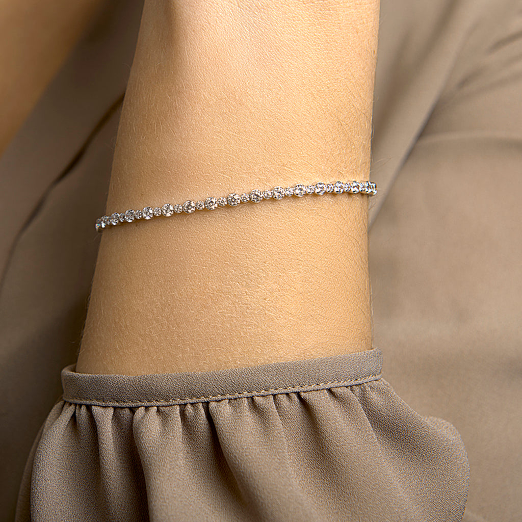 Tennisarmband zirkonia 3.0 mm 18 cm