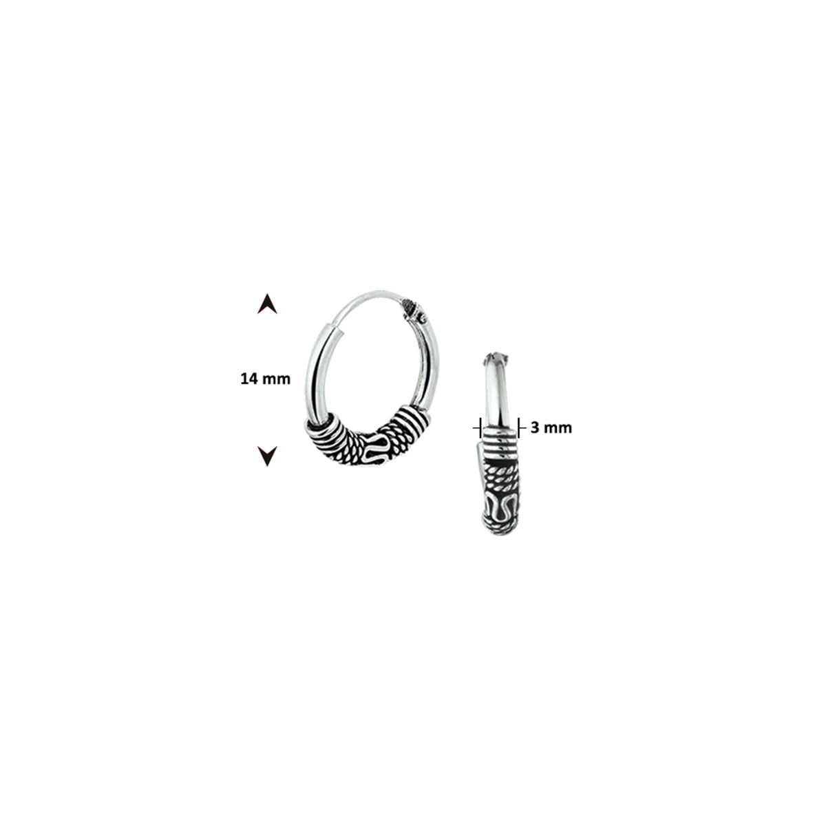 Oorringen oxi bali 3.0 mm