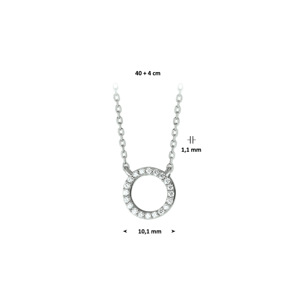 Collier zirkonia 40 + 4 cm