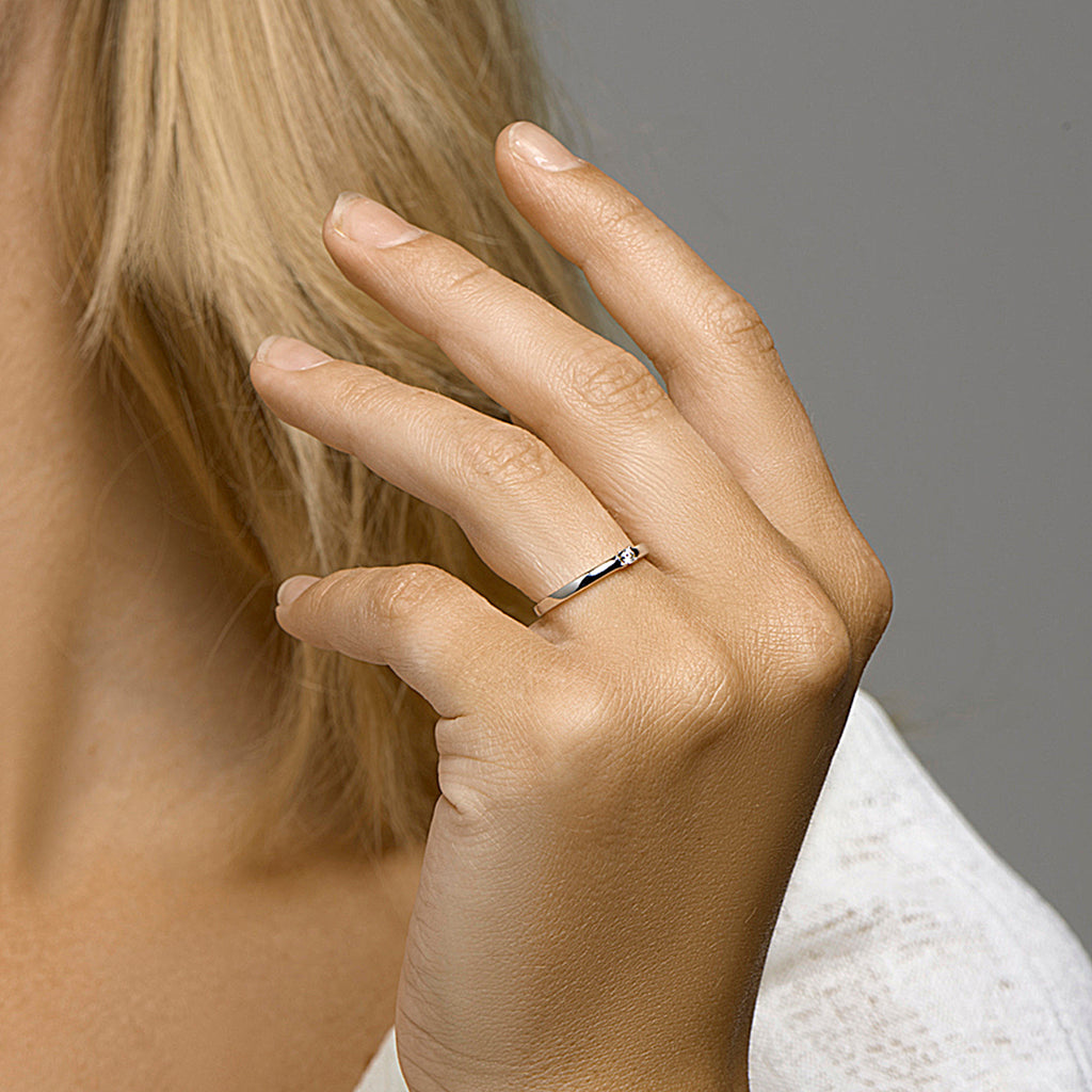 Ring diamant 0.05ct h si