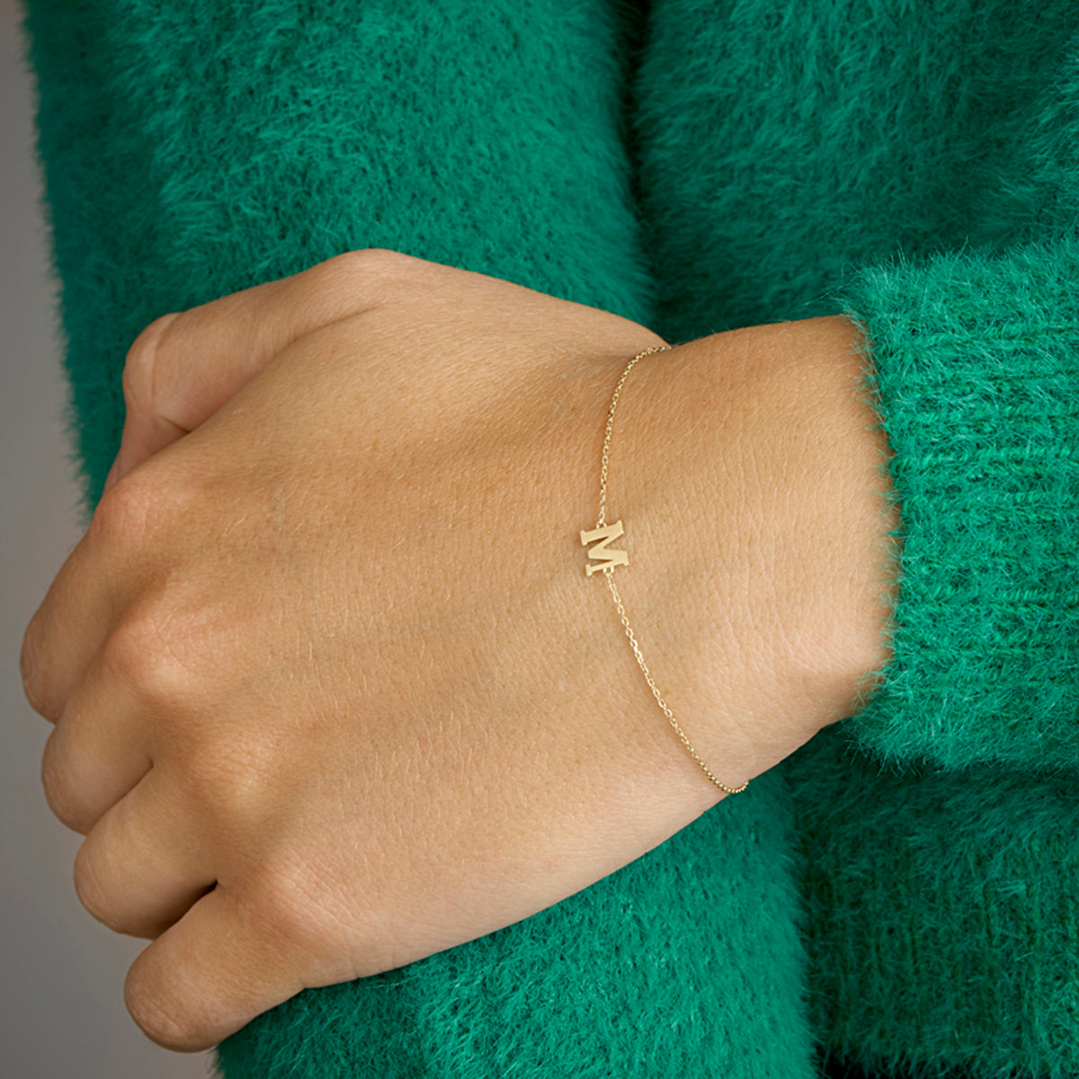 Armband letter 16.5 - 17.5 - 18.5 cm