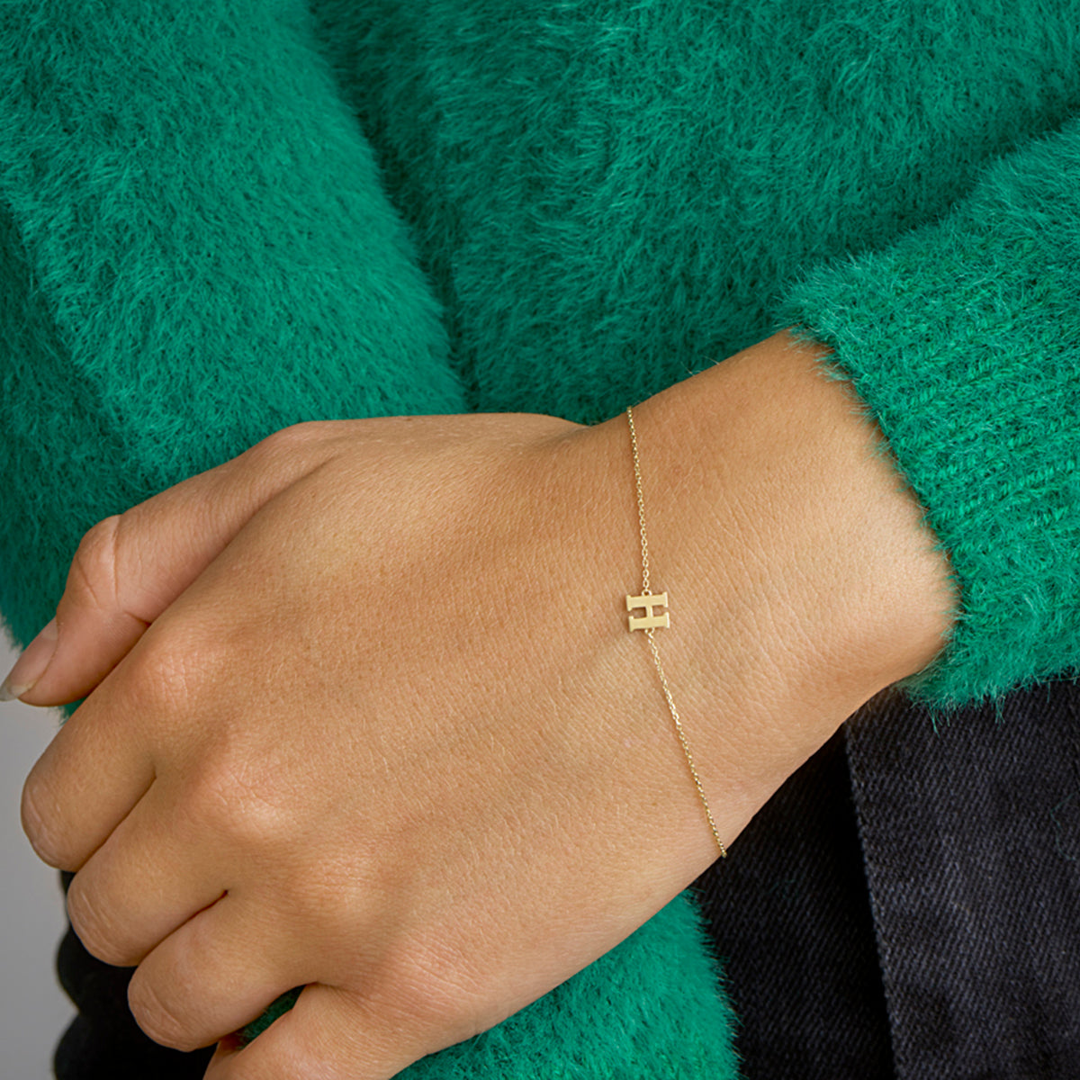 Armband letter 16.5 - 17.5 - 18.5 cm