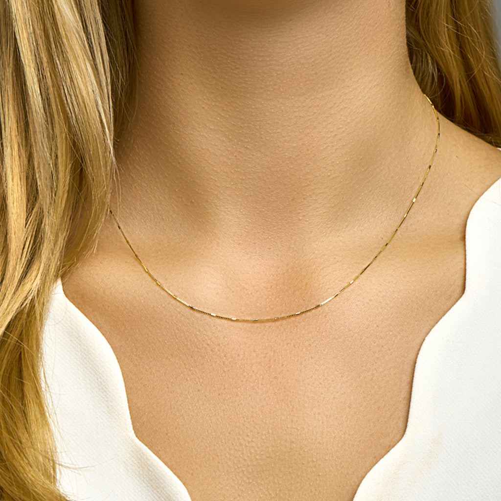 collier venetiaans en staafjes 0.9 mm 45 cm