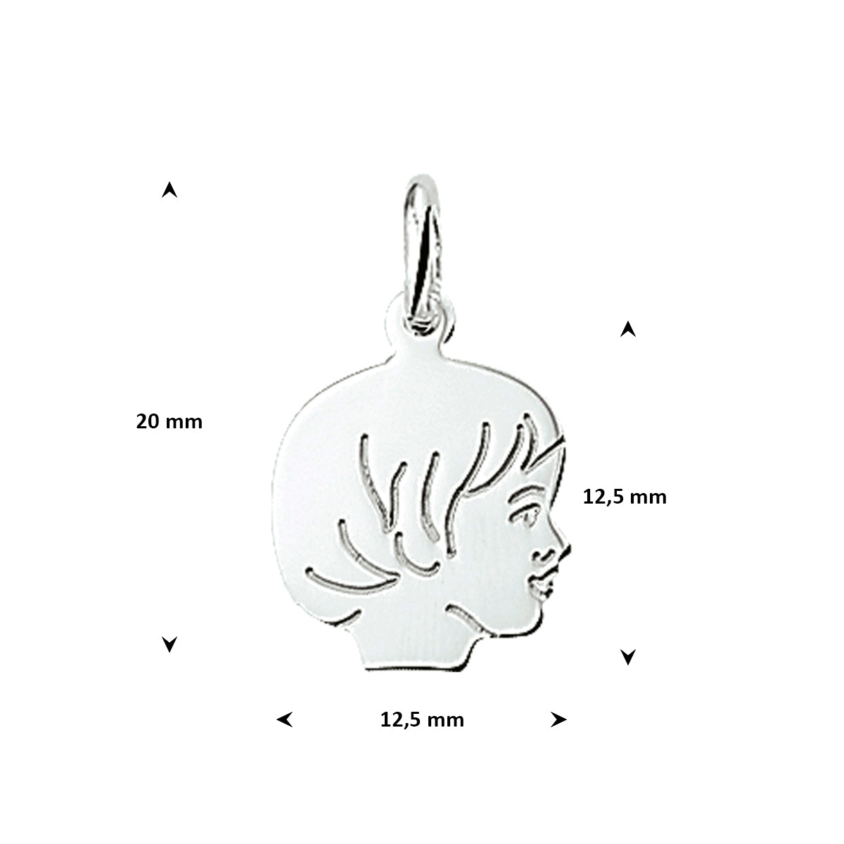 Hanger meisje 15.5 x 12.5 mm