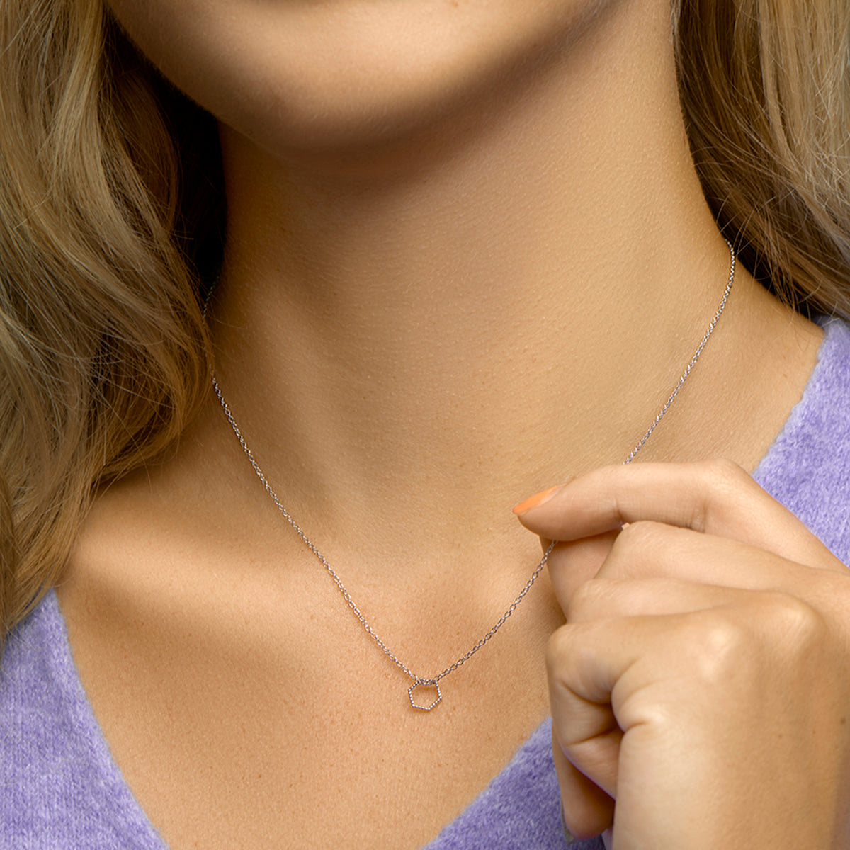 Collier - zilver incl. hanger