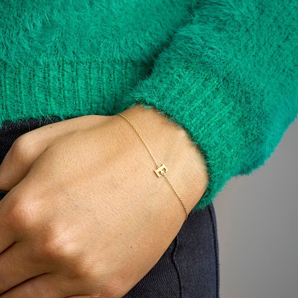 Armband letter 16.5 - 17.5 - 18.5 cm
