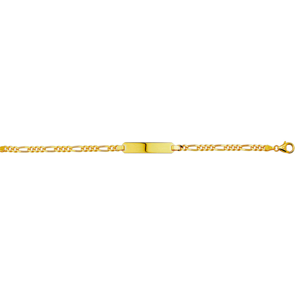 Graveerarmband figaro plaat 6.0 mm