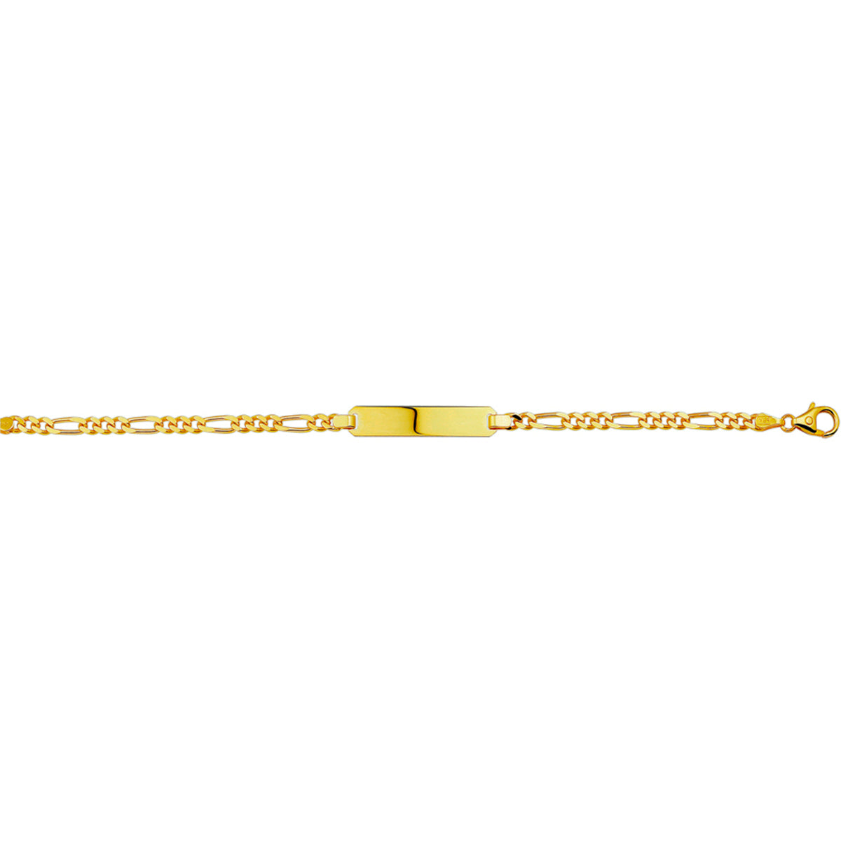 Graveerarmband figaro plaat 6.0 mm