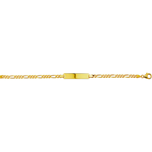 Graveerarmband figaro plaat 6.0 mm