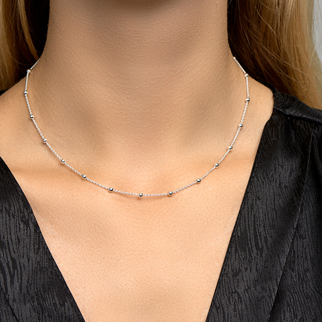 Collier anker en bolletjes