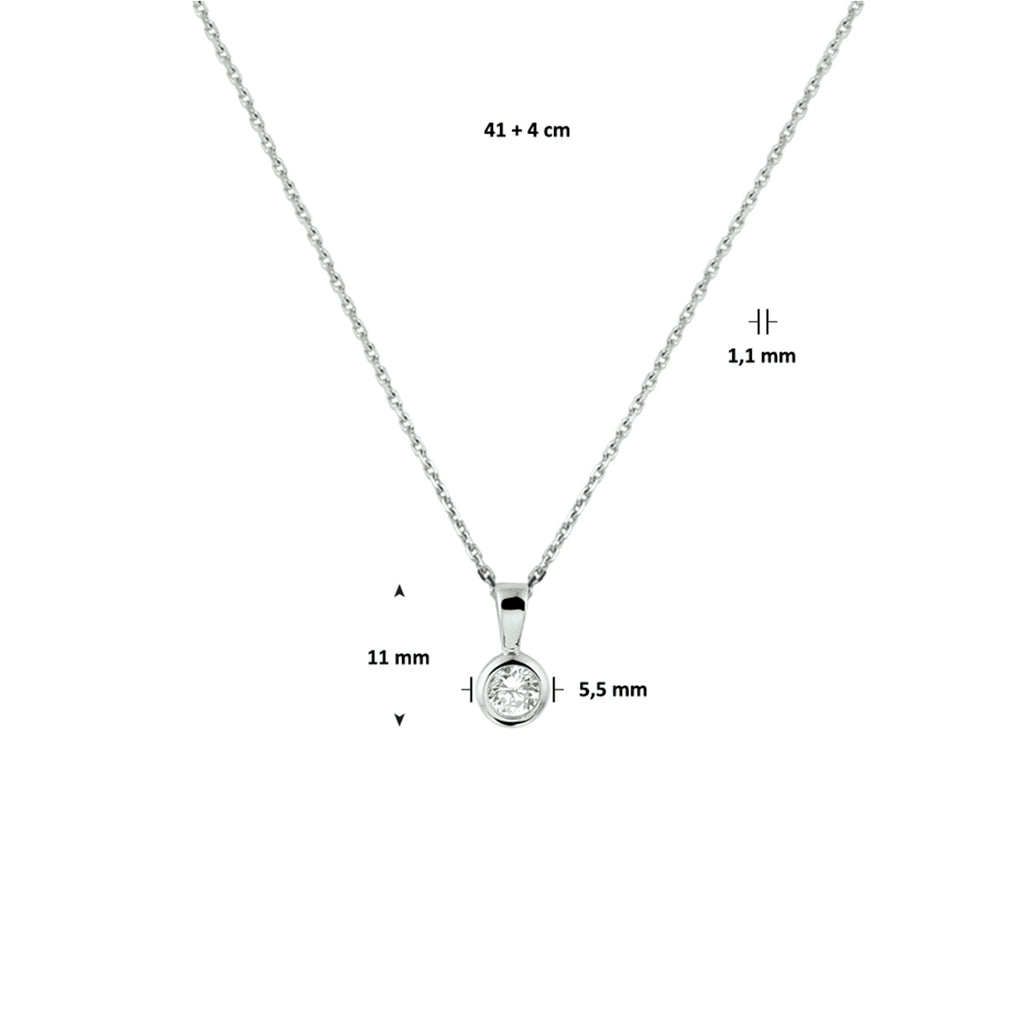 Collier zirkonia 41 + 4 cm