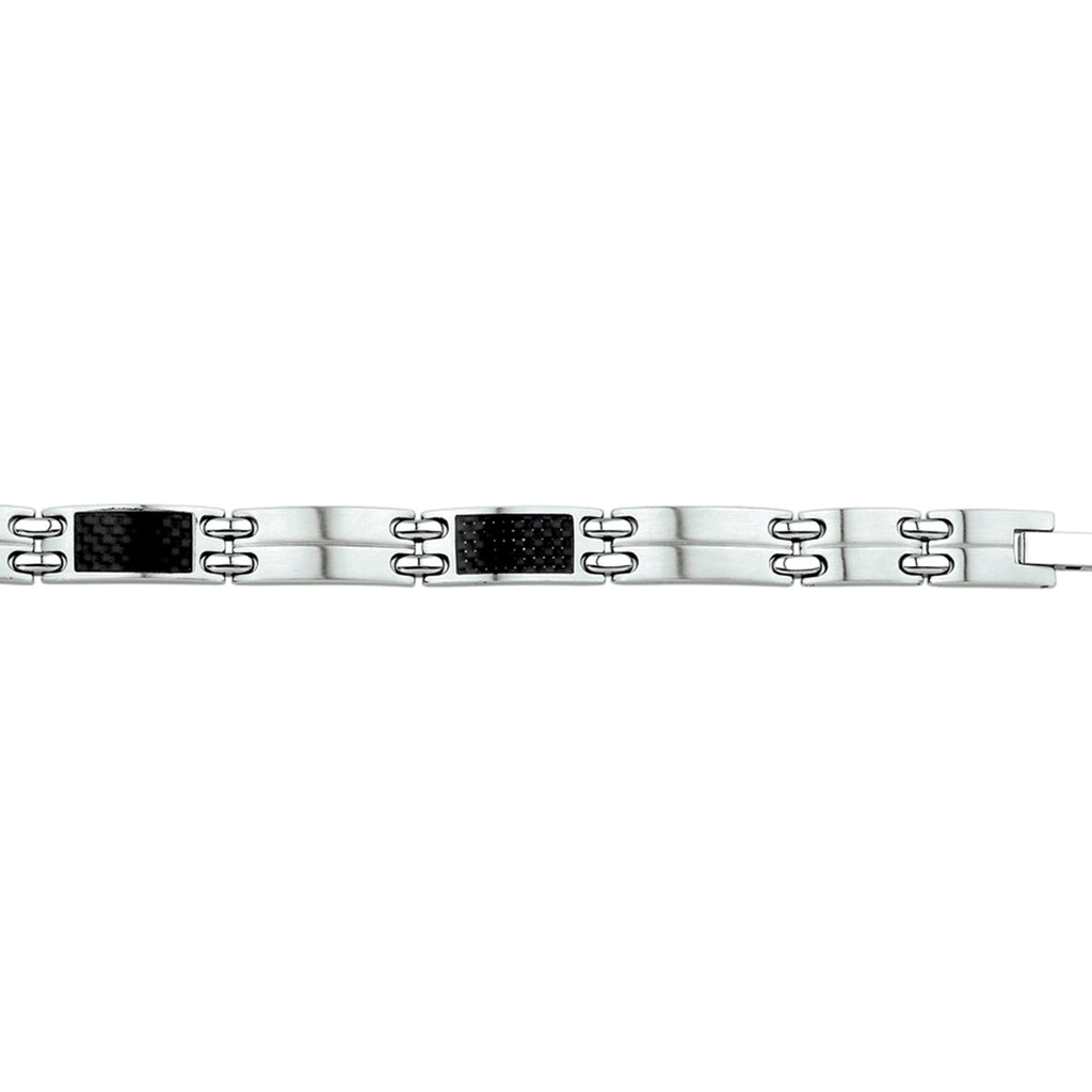 Armband carbon poli/mat 9 mm 22 cm
