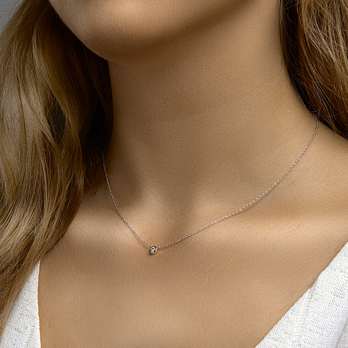 Collier zirkonia 40 - 42 - 44 cm
