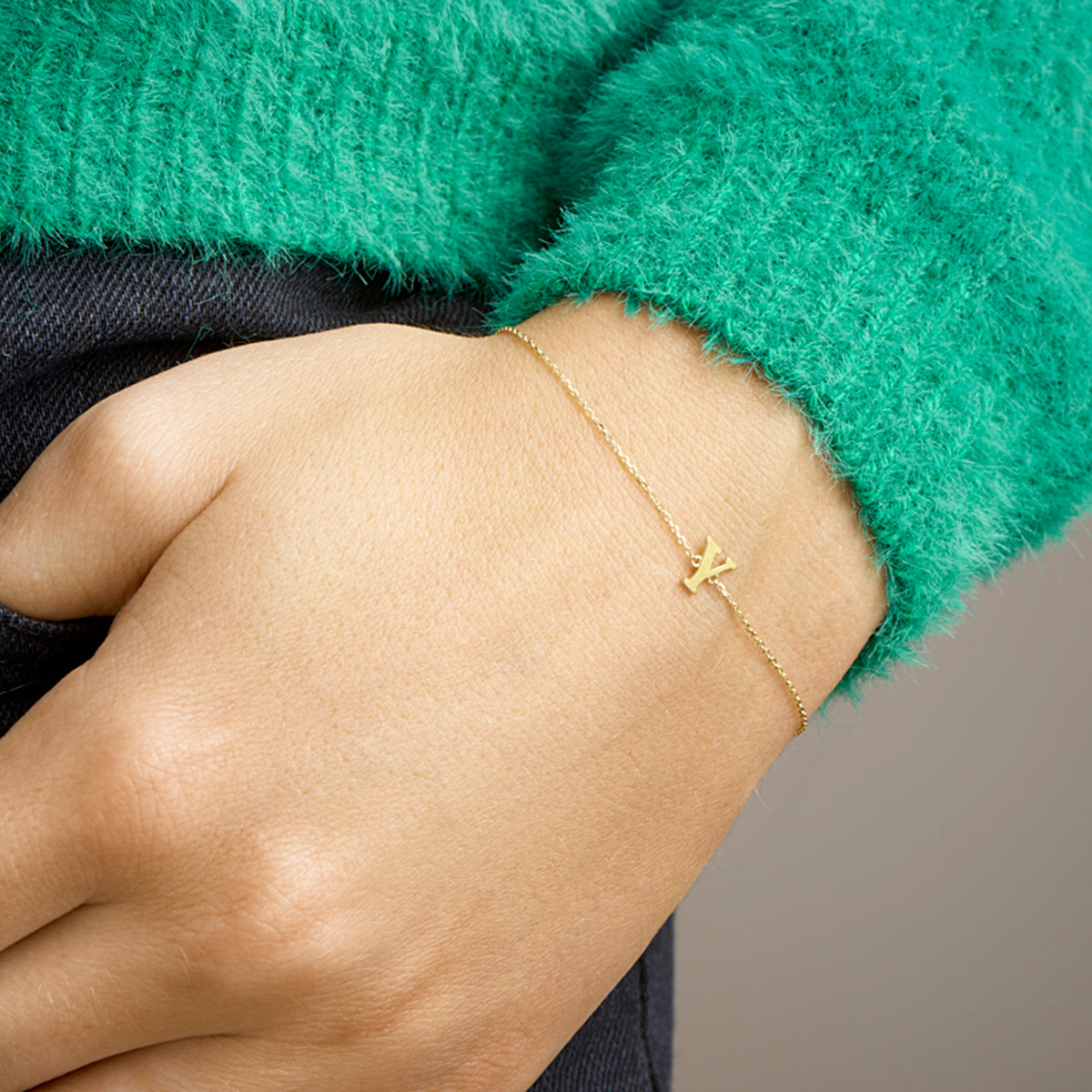 Armband letter 16.5 - 17.5 - 18.5 cm