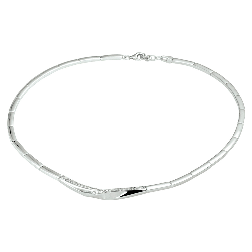 Collier zirkonia 43 + 3 cm