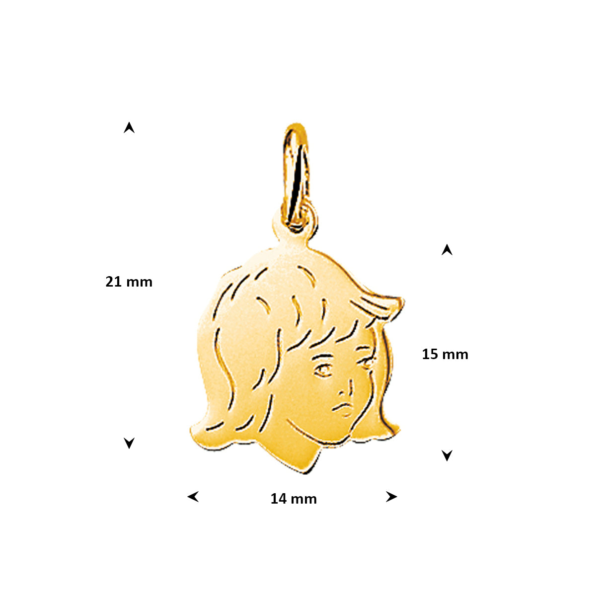 Hanger meisje 17 x 14 mm