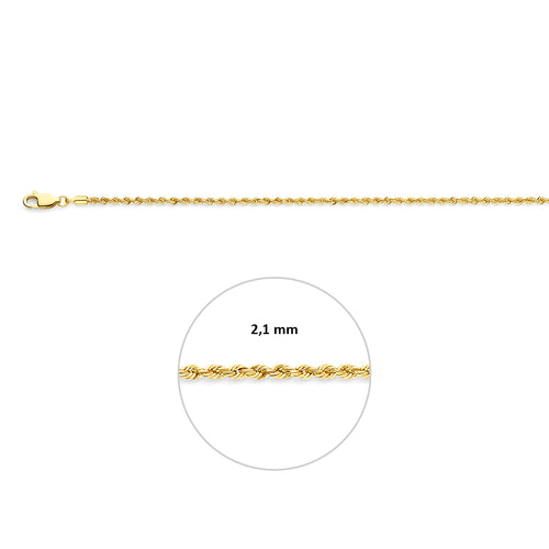 Enkelbandje koord 2.0 mm 26 - 28 cm
