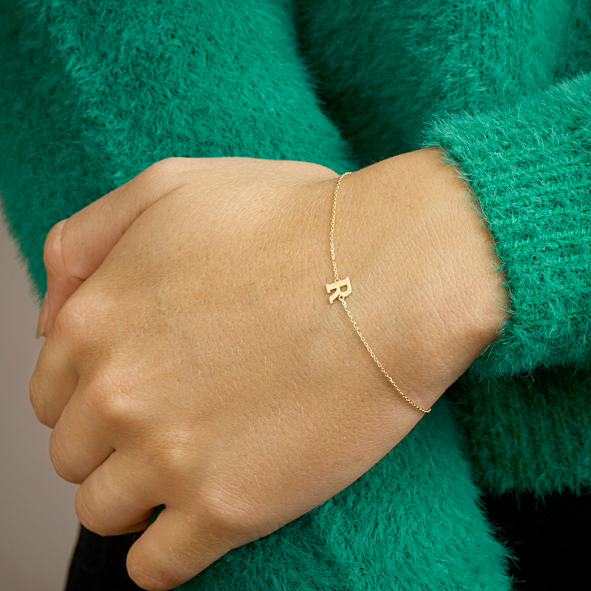 Armband letter 16.5 - 17.5 - 18.5 cm