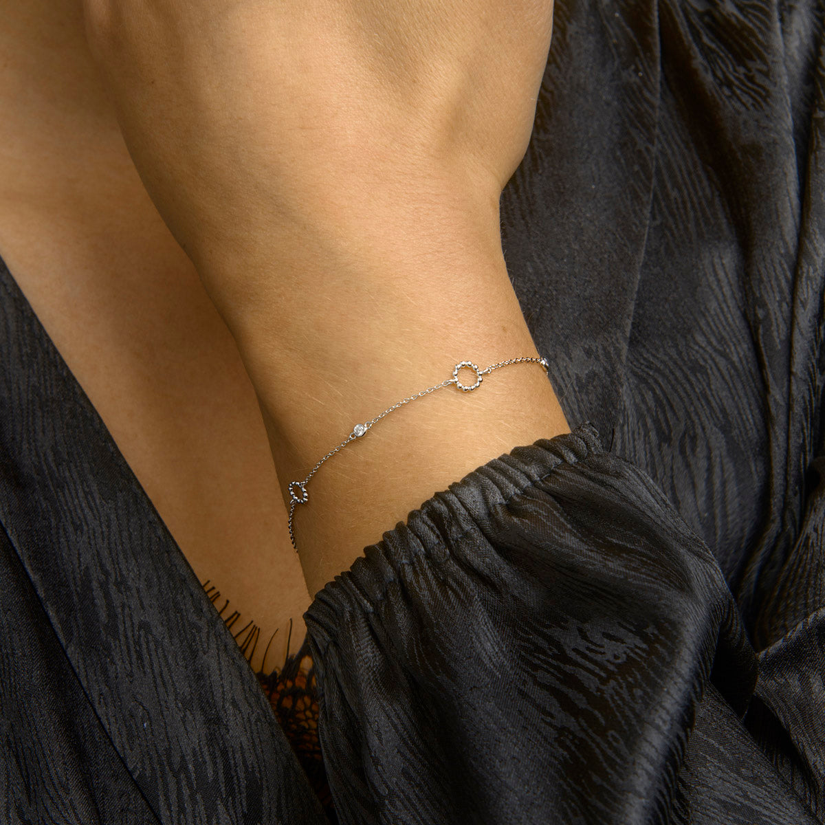 Armband zirkonia 16 + 2 cm