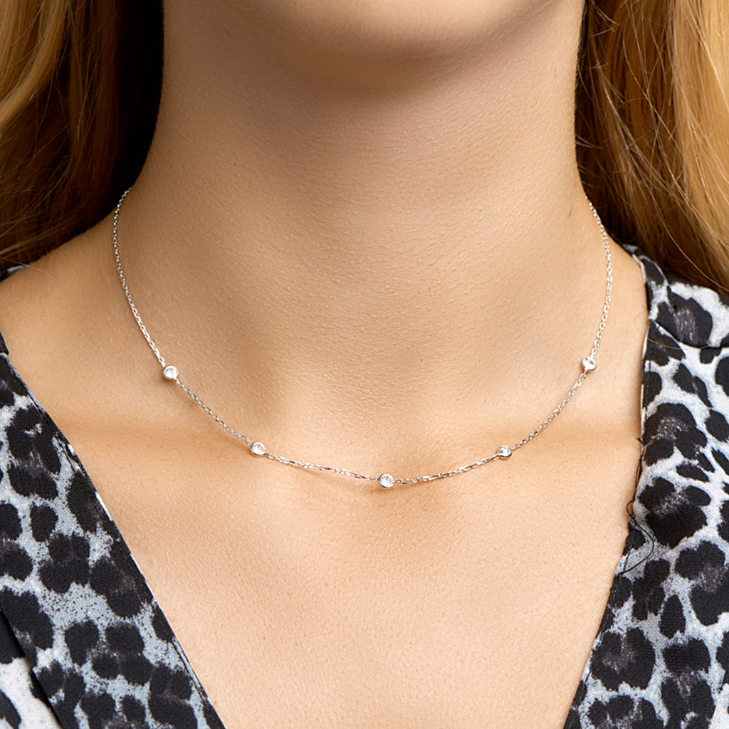 Collier zirkonia 40 + 4 cm