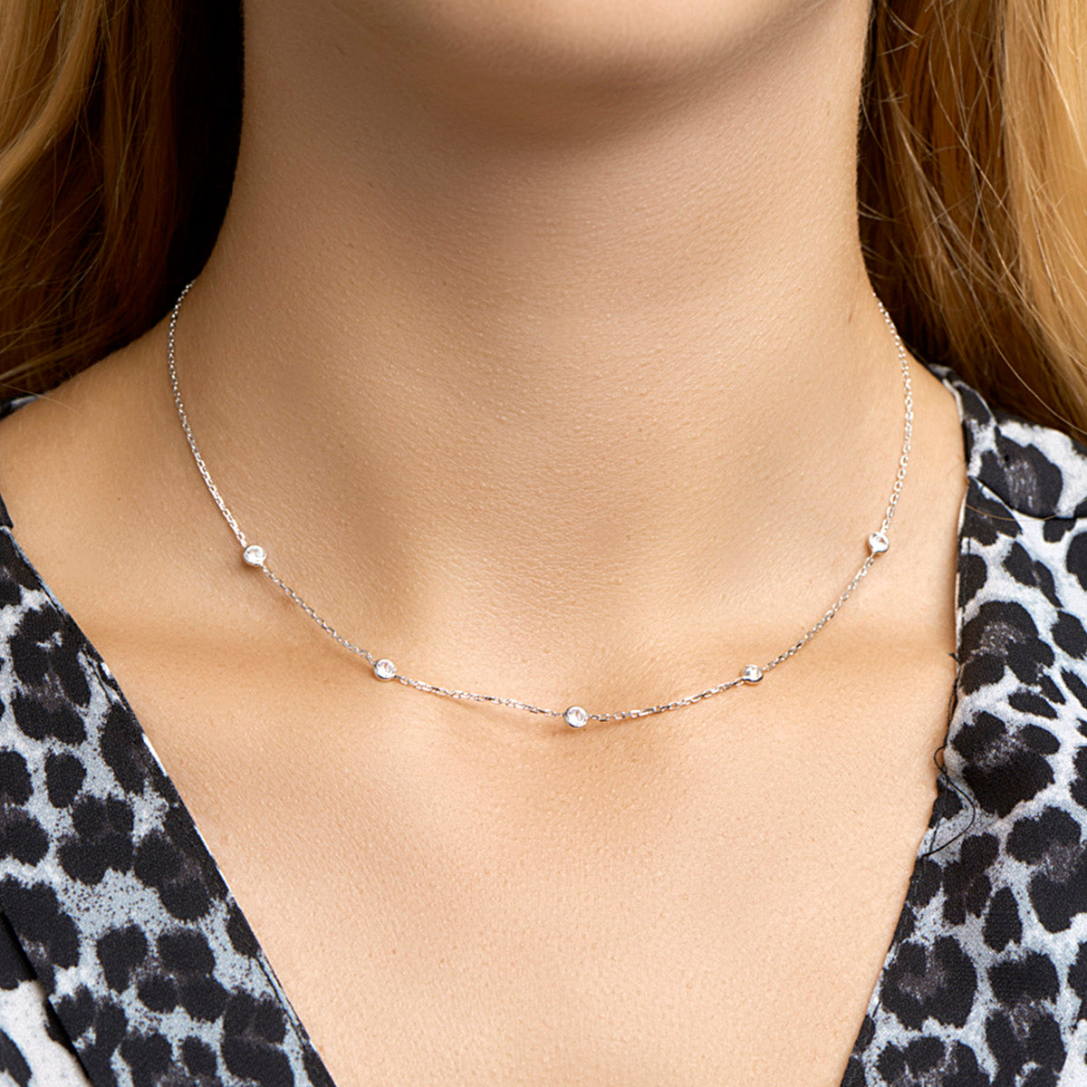 Collier zirkonia 40 + 4 cm