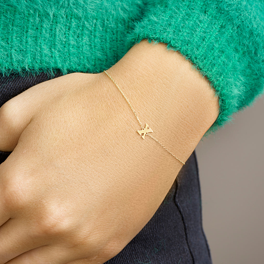 Armband letter 16.5 - 17.5 - 18.5 cm