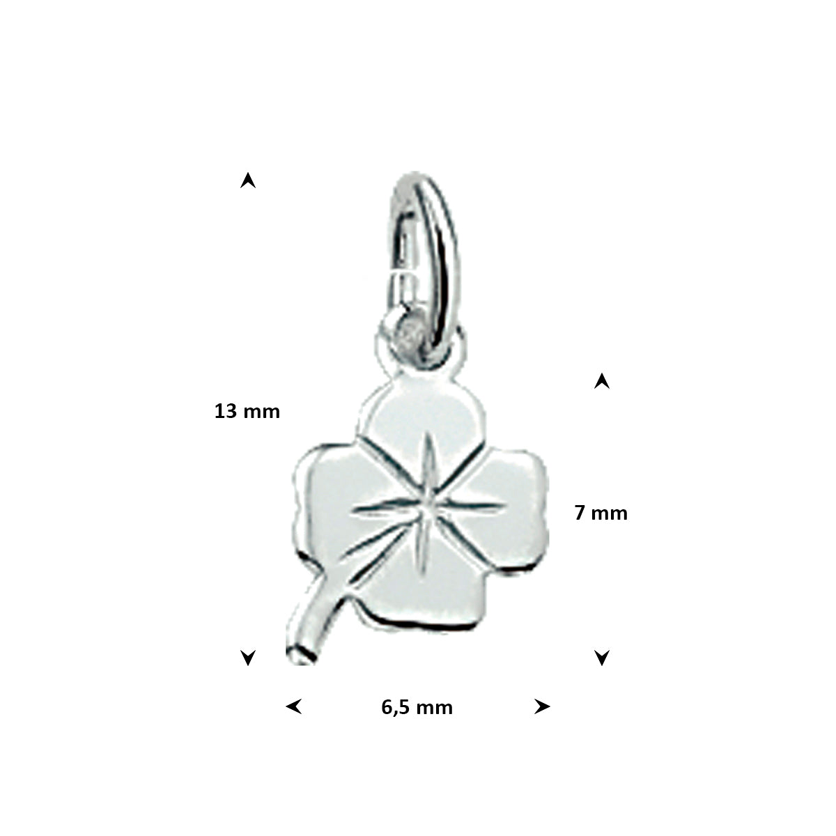 Hanger - zilver klaver