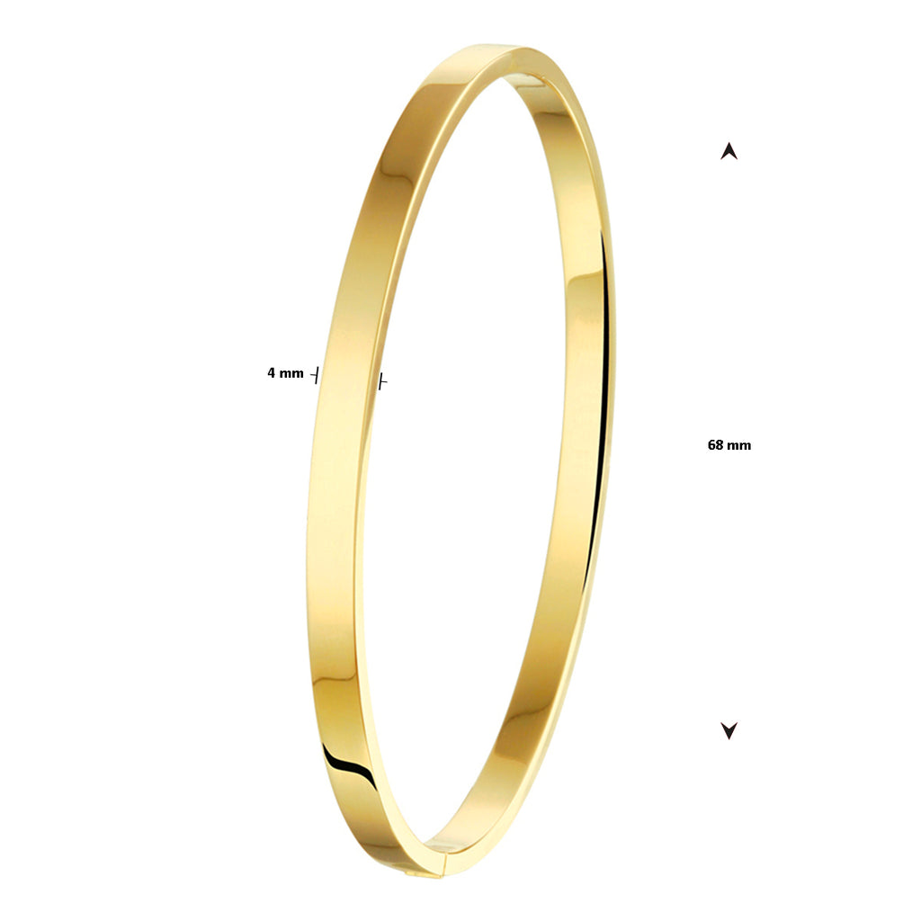 bangle scharnier massief vlakke buis 4.0 mm