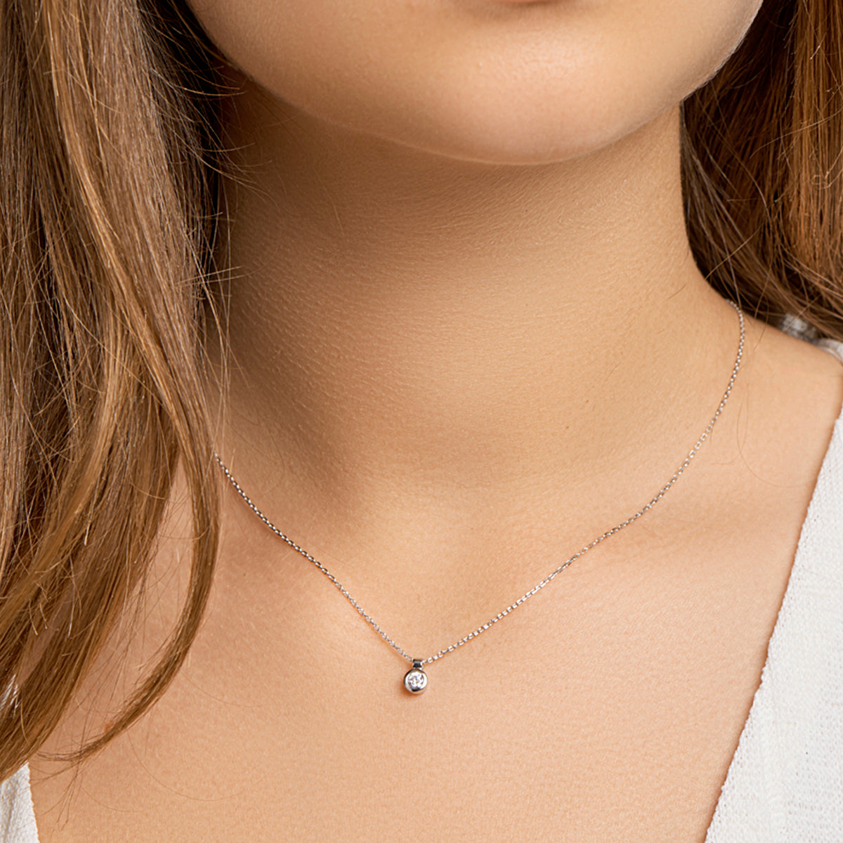 Collier zirkonia 40 + 4 cm