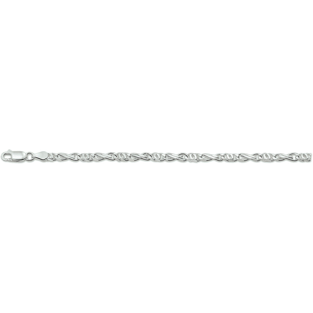 Armband schakel - zilver