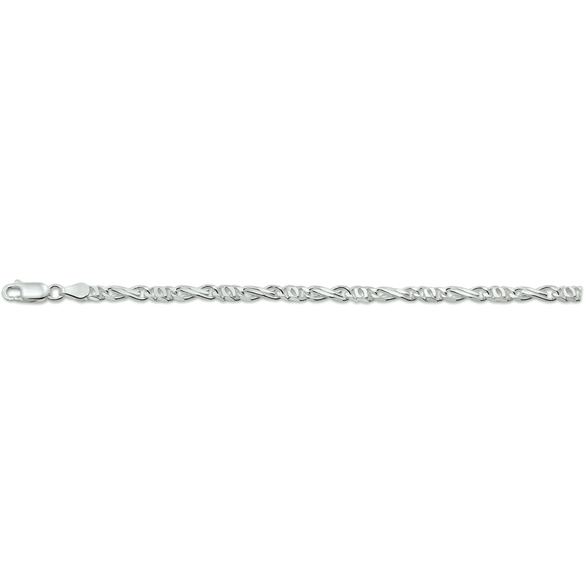 Armband schakel - zilver