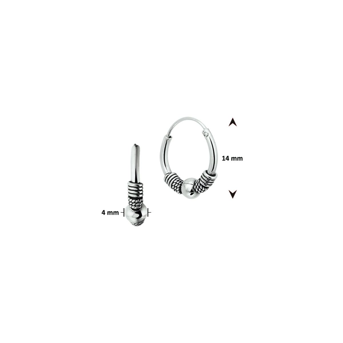 Oorringen oxi bali 4.0 mm