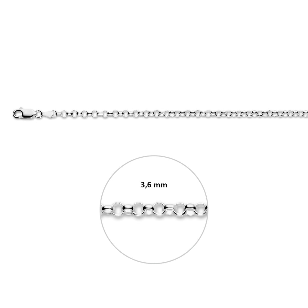 Armband jasseron schakel - zilver