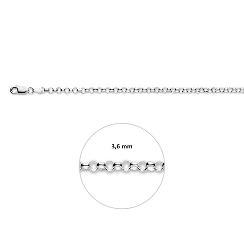 Armband jasseron schakel - zilver