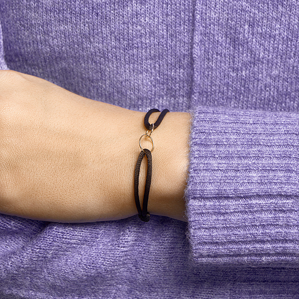 Armband satijn rondjes