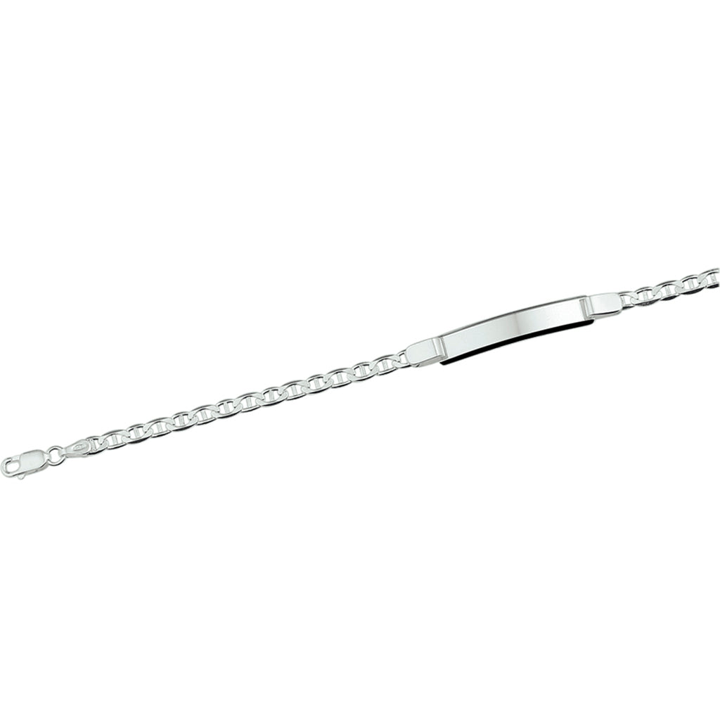Graveerarmband anker plaat 6 mm 18 cm