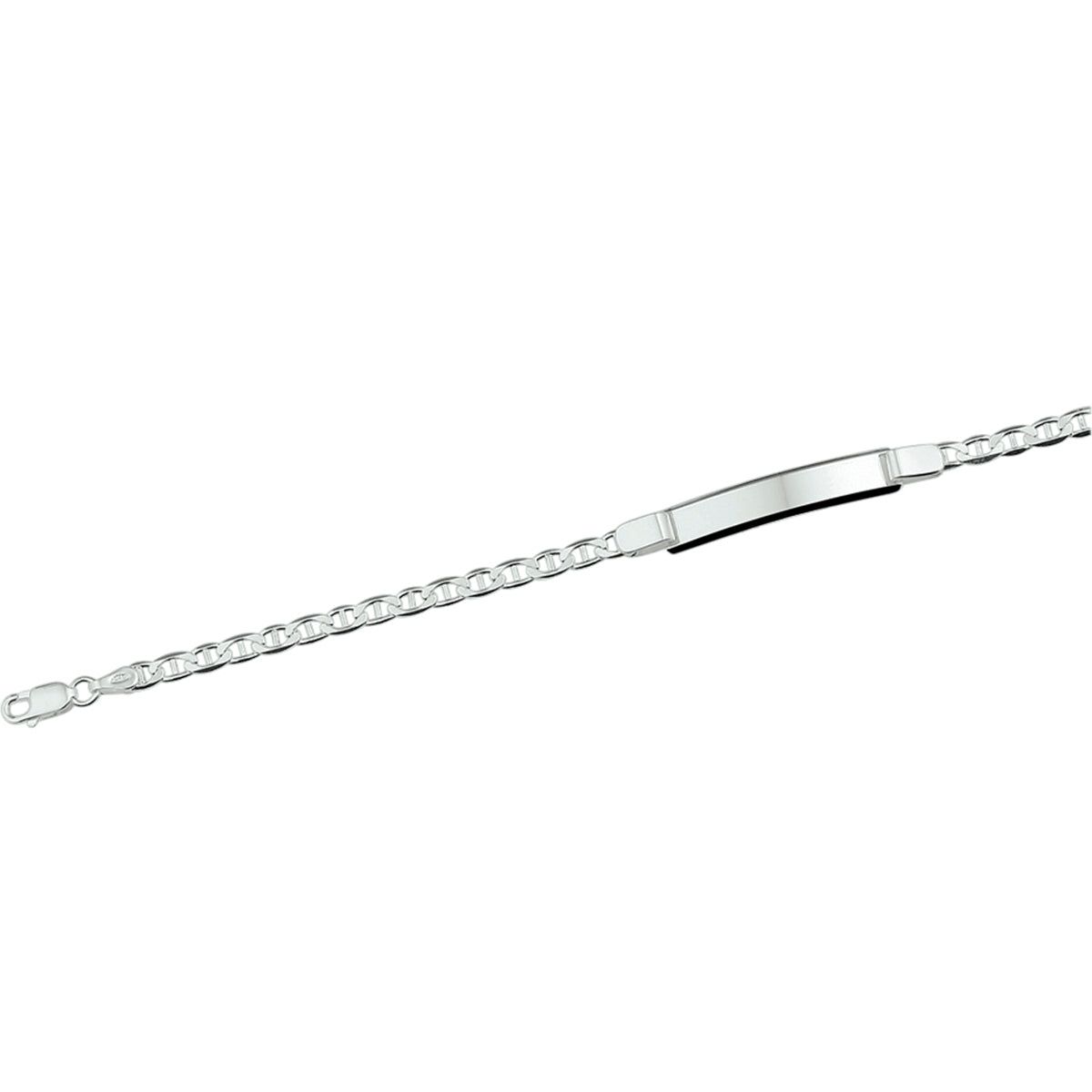 Graveerarmband anker plaat 6 mm 18 cm