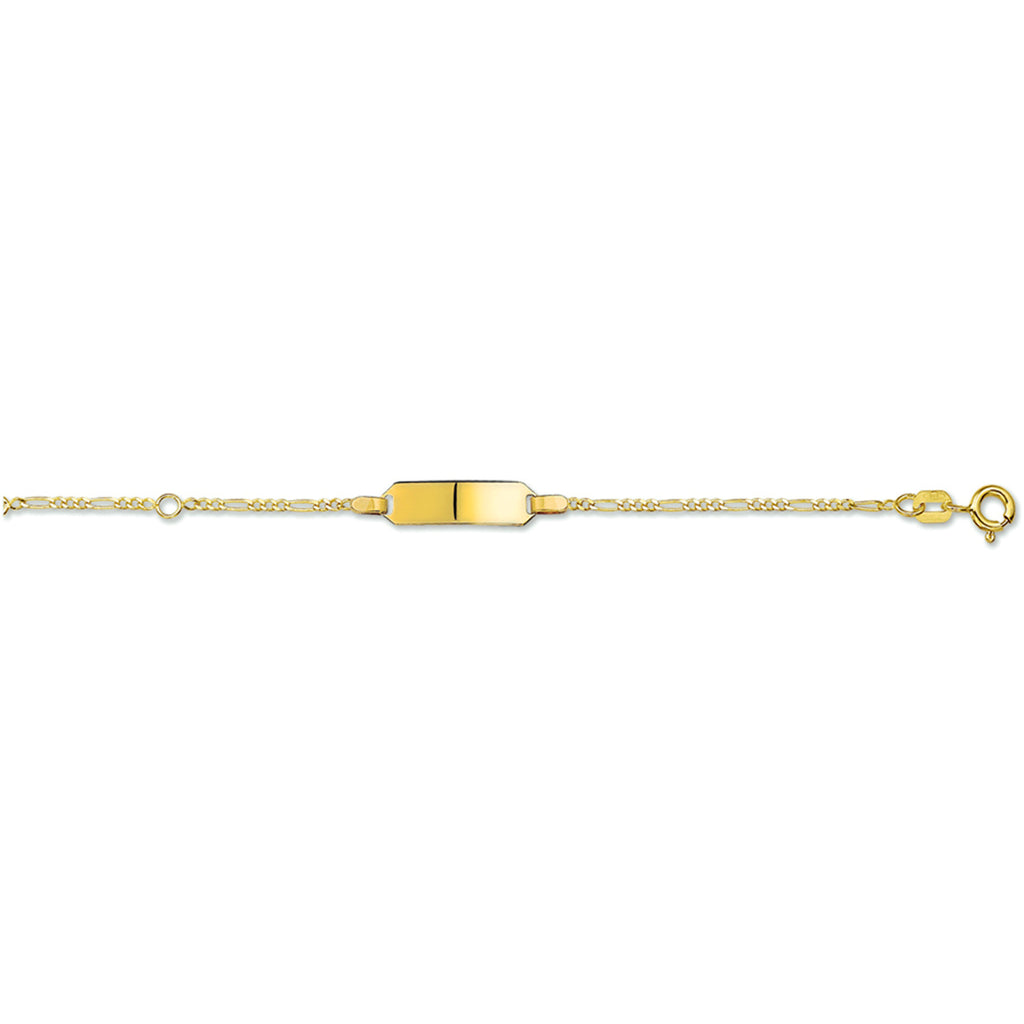 Graveerarmband figaro plaat 5 mm