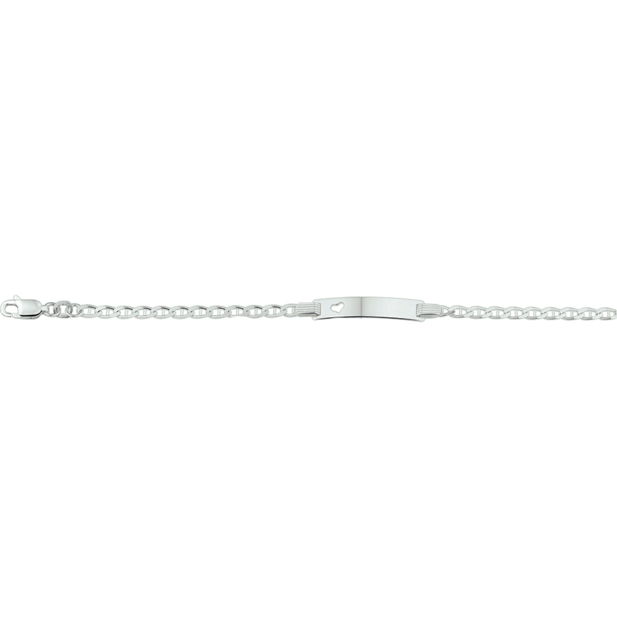 Graveerarmband hart plaat 5.0 mm